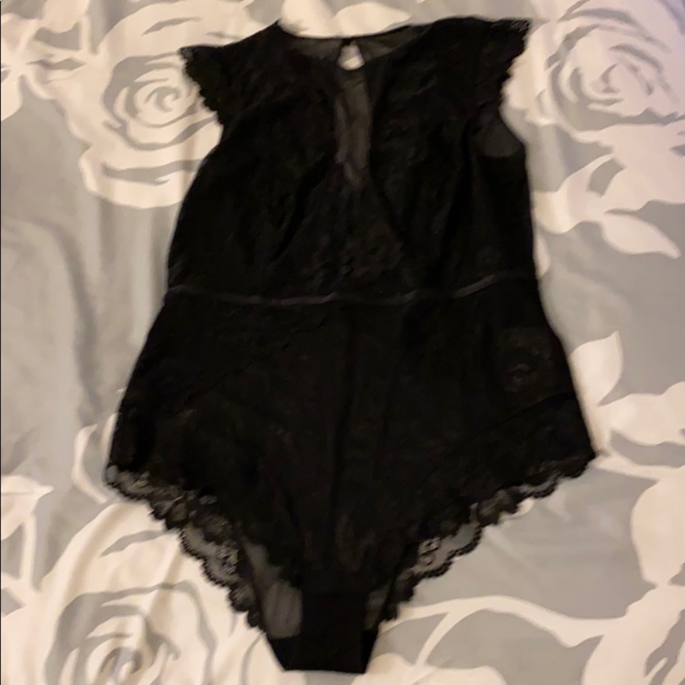 Sheer lace body suit